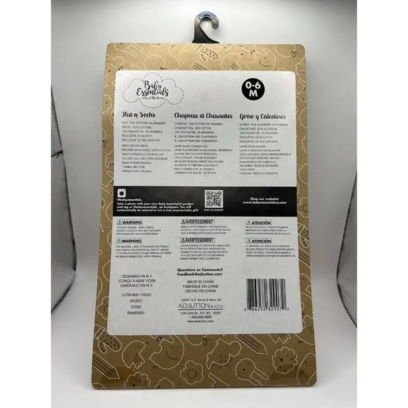 Fall Halloween Hat Socks Baby Girl Gift Set Orange Black Bow Polka Dots 0-6M New - Picture 6 of 7